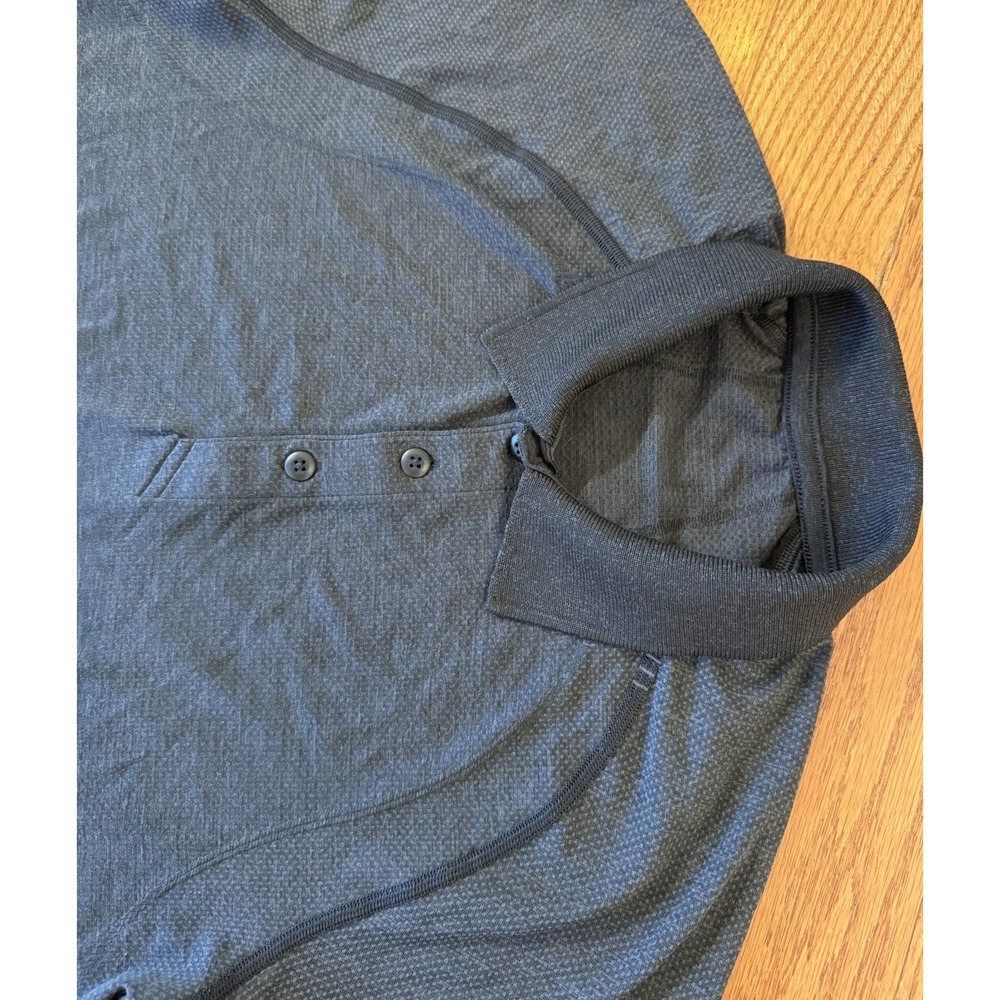 Lululemon Shirt Mens Small Charcoal Metal Vent Tech Polo Performance Causal Golf